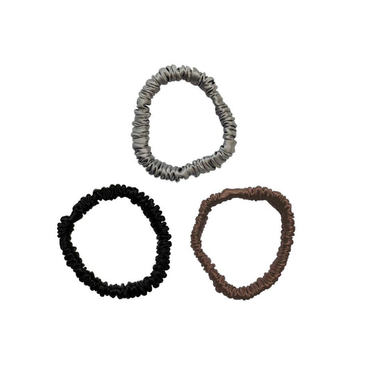 Mia Silk Scrunchies - Office Hours (Pack of 3)
