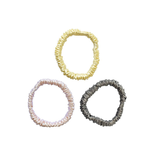 Mia Silk Scrunchies - Ballerina (Pack of 3)