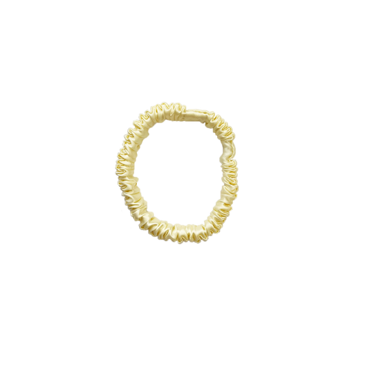 Mia Silk Scrunchie in Buttermilk