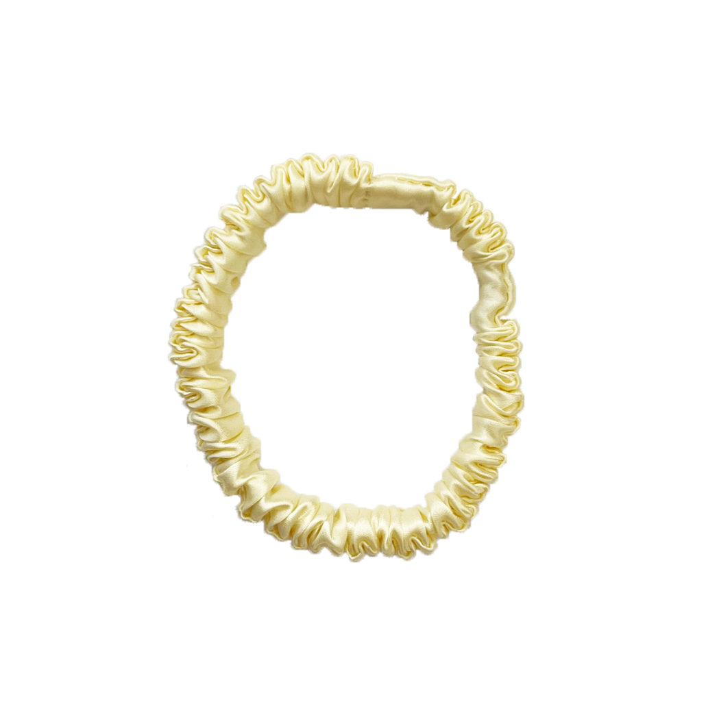 Mia Silk Scrunchie in Buttermilk