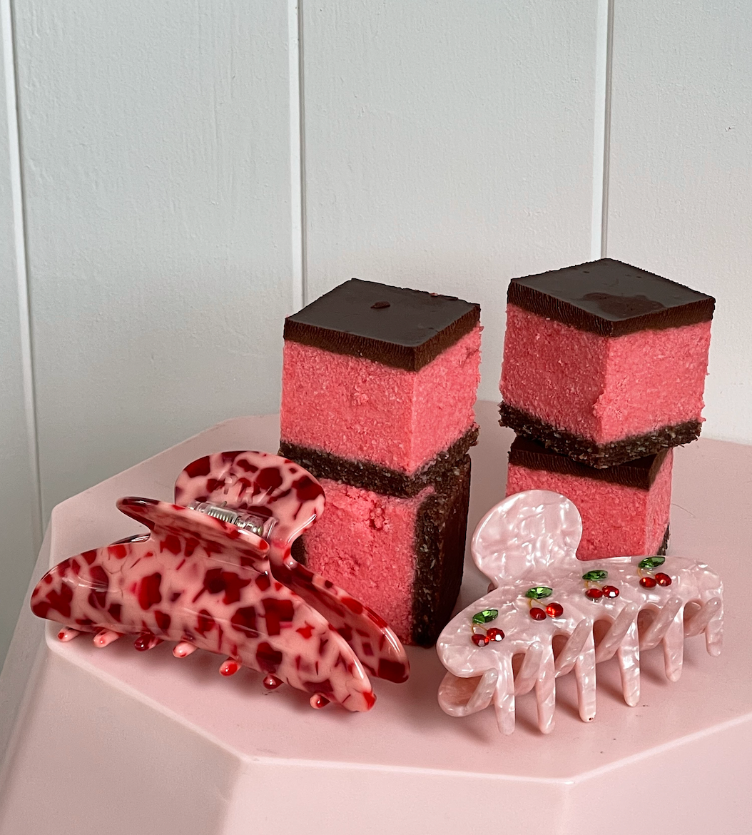 Real Rad Food X Buttermilk Accessories - Elle JUMBO in Cherry Ripe