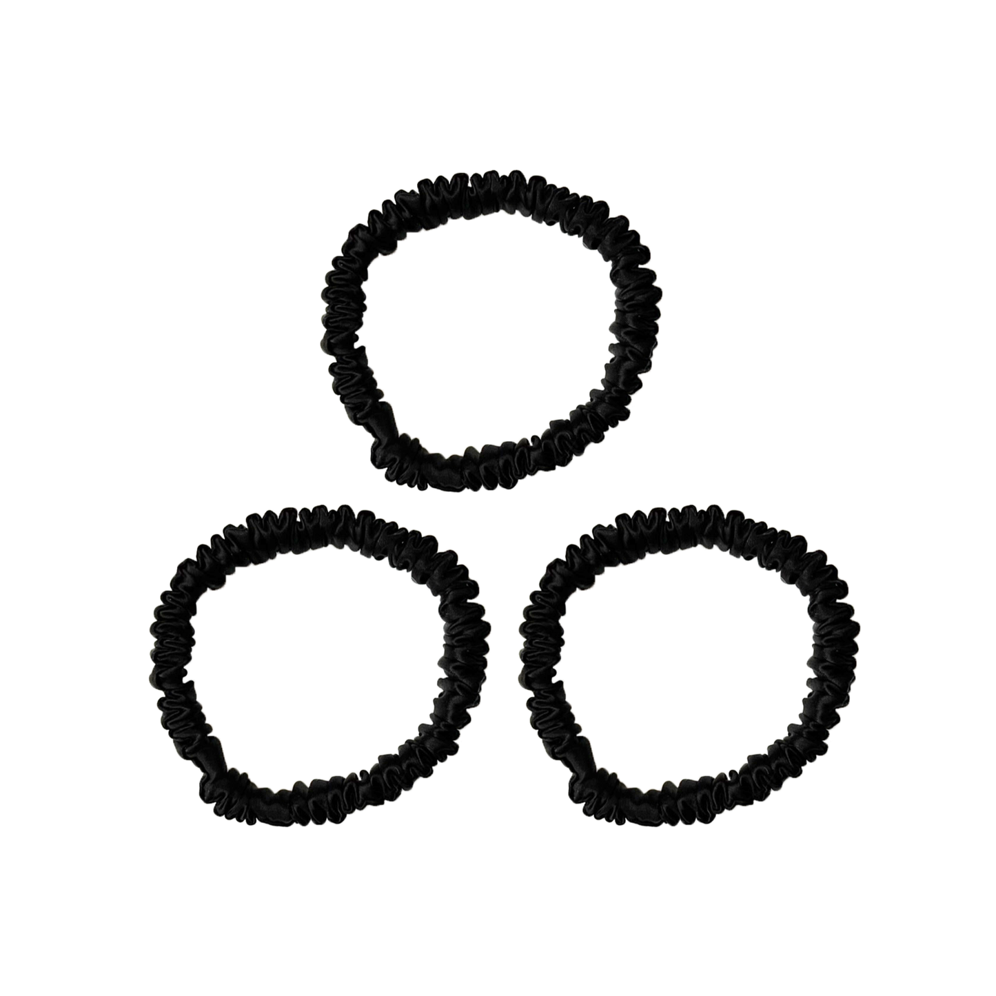 Mia Skinny Silk Scrunchie (pack of 3)