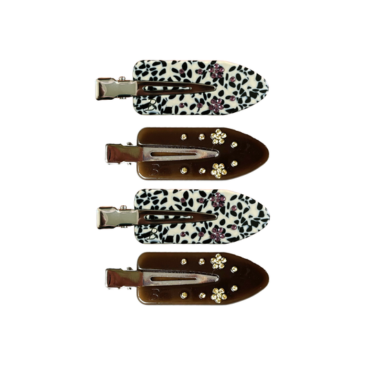 Maddie Creaseless Clips in Vanilla Bean & Dark Roast