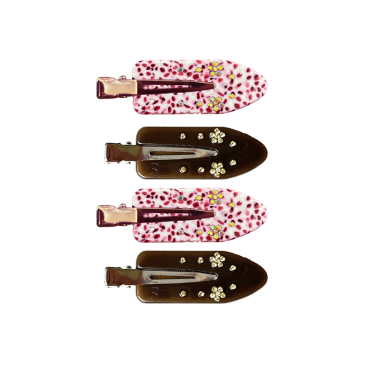 Maddie Creaseless Clips in Rhubarb Custard & Dark Roast