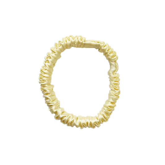 Mia Silk Scrunchie in Buttermilk