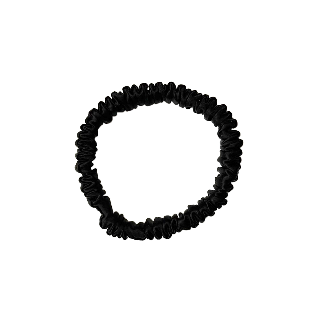 Mia Silk Scrunchie in Liqorice