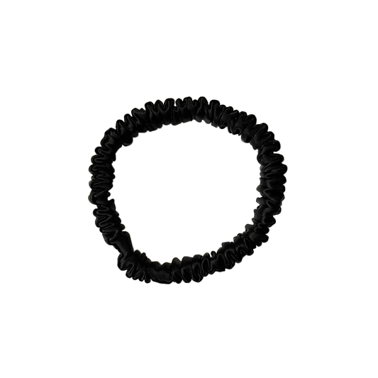 Mia Silk Scrunchie in Liqorice