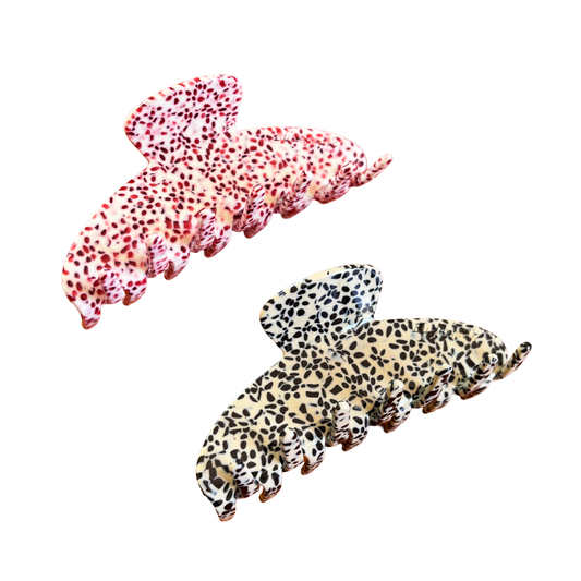 The Rhubarb & Vanilla Elle Claw Clip Set