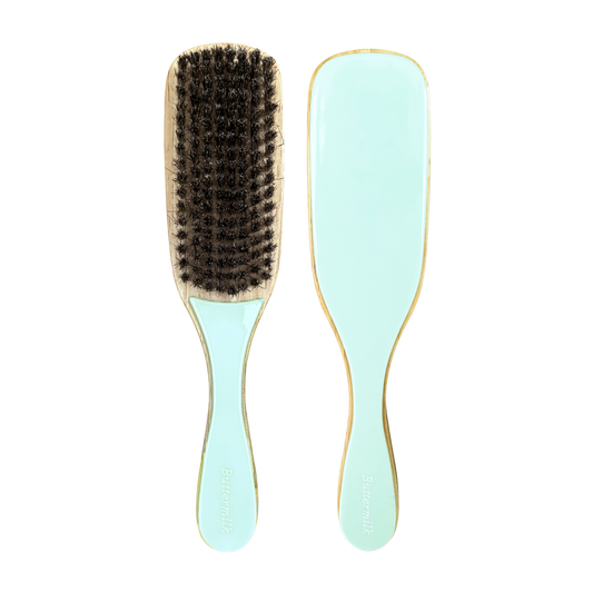 Benny Boar Bristle Brush in Honeydew