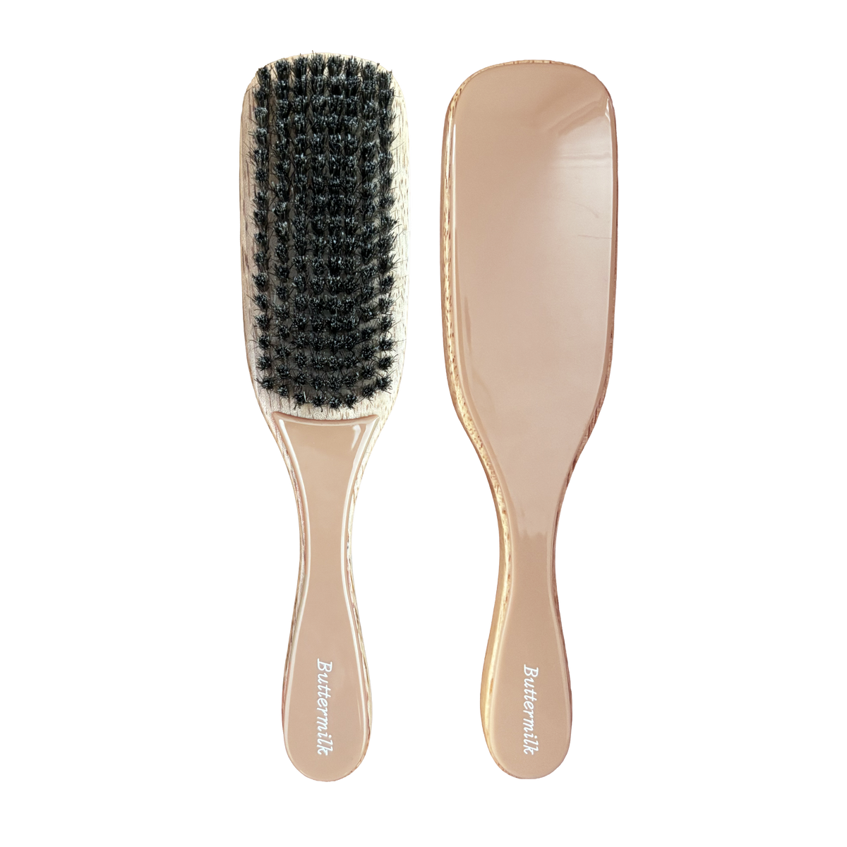 Benny Boar Bristle Brush in Oat Milk