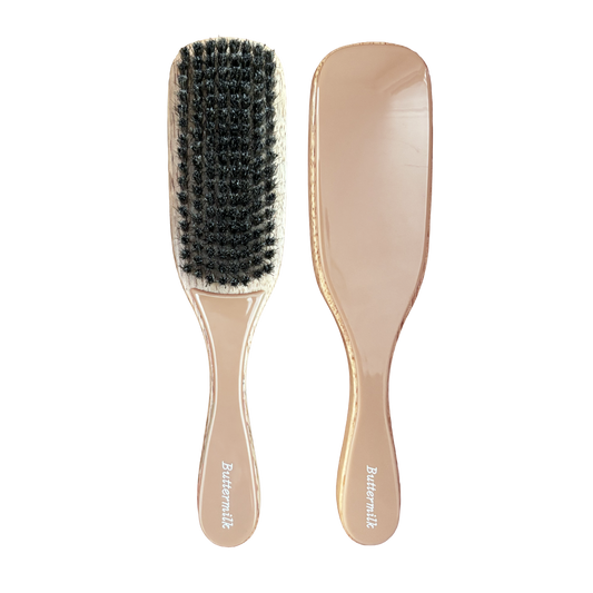 Benny Boar Bristle Brush in Oat Milk