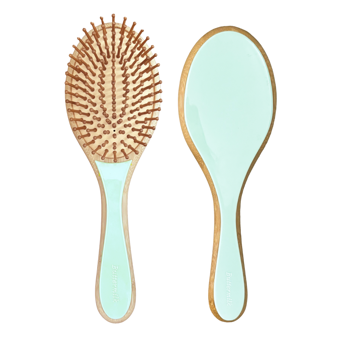 Dev Bamboo Paddle Brush in Honeydew