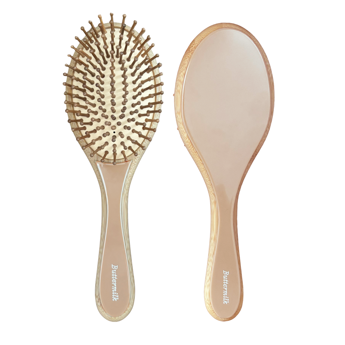 Dev Bamboo Paddle Brush in Oat Milk
