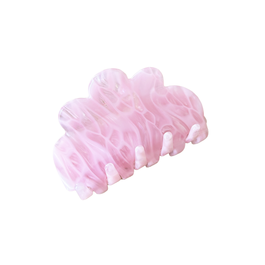 Jackie Claw Clip in Pink Marshmallow