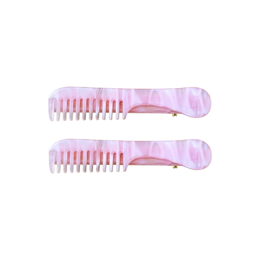 Kunsel Barrettes in Pink Marshmallow