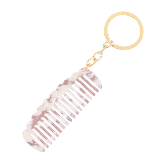 Seanie Comb Keyring in Strawberry Clouds