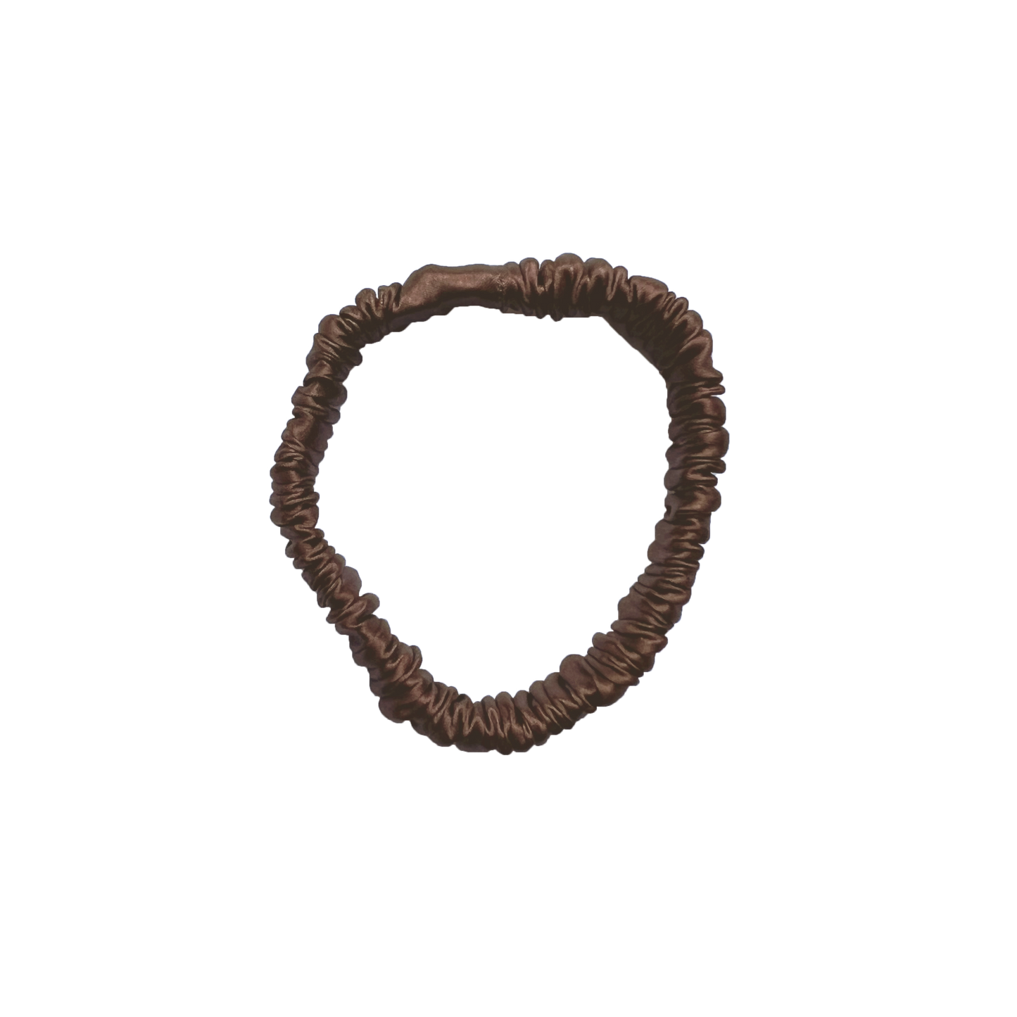 Mia Silk Scrunchie in Cocoa